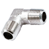 Elbow adaptor nickel plated brass male BSPT(R) and metric